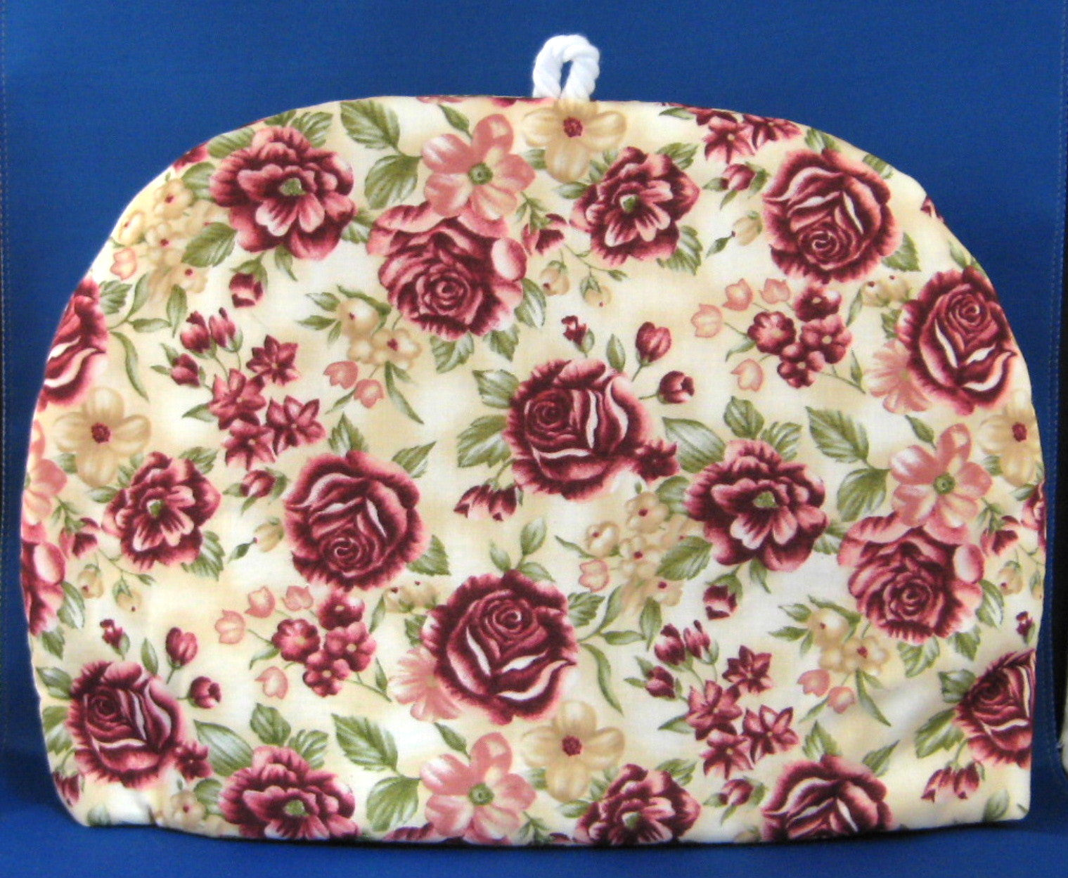 Handmade Burgundy Rose Tea Cozy with Trivet - Insulated & Padded for Hot Tea Pots - Perfect for Afternoon Tea, Kitchen Decor, and Gift Giving