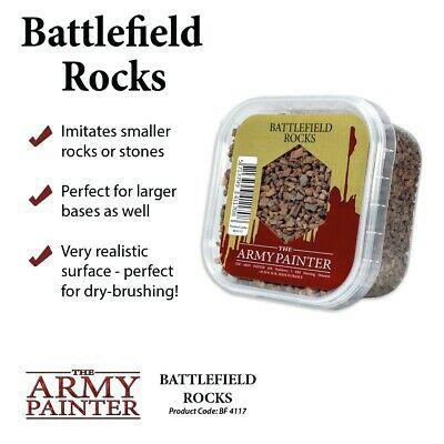 Army Painter Basing Material: Battlefield Rocks - Premium Miniature Terrain Scenery for Wargaming & Tabletop RPGs - Perfect for Warhammer, D&D and Model Diorama Building