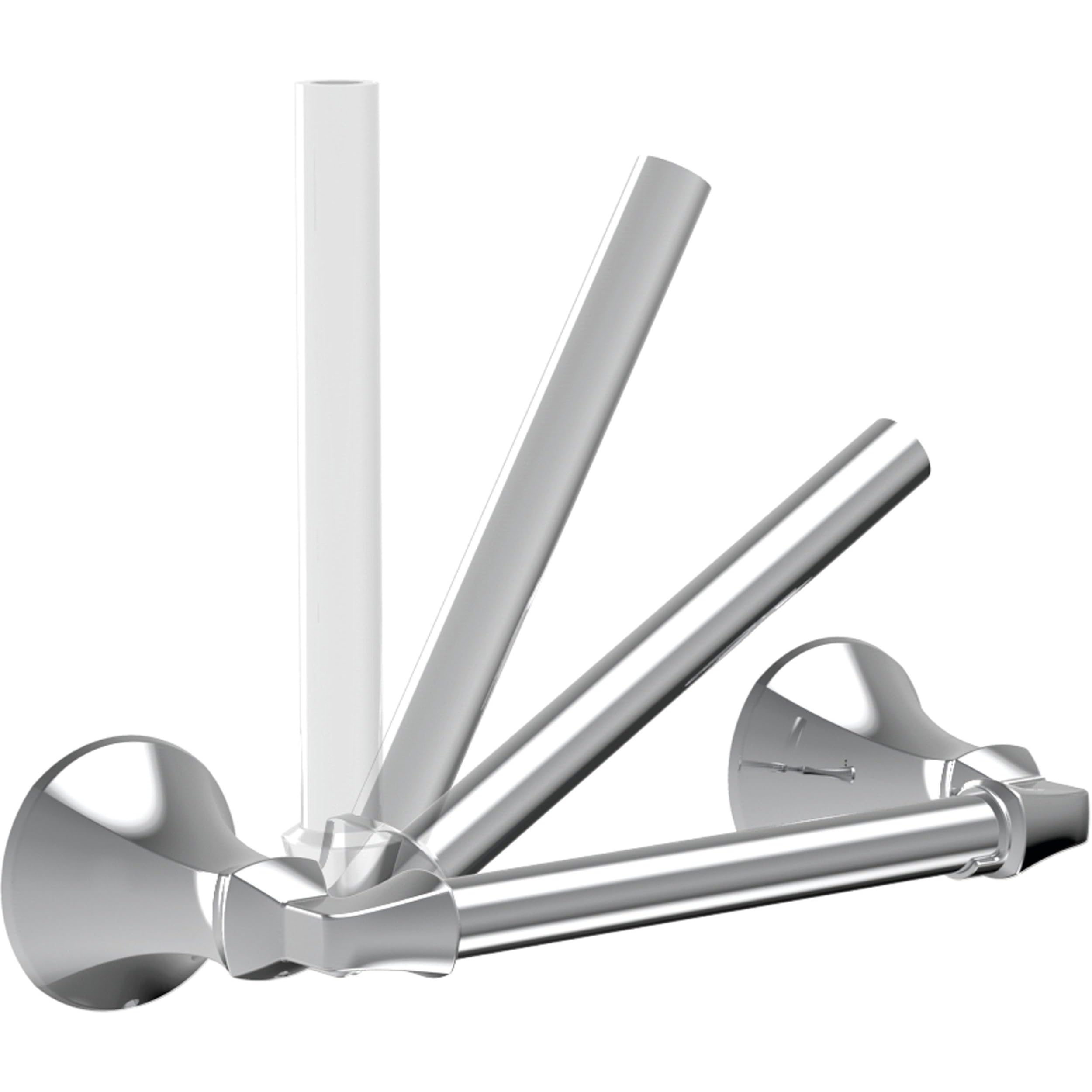 Delta Faucet 76450 Ashlyn Chrome Toilet Paper Holder - 9 x 4 x 2.5 Inches Bathroom Tissue Dispenser - Perfect for Modern Bathrooms, Powder Rooms & Guest Baths