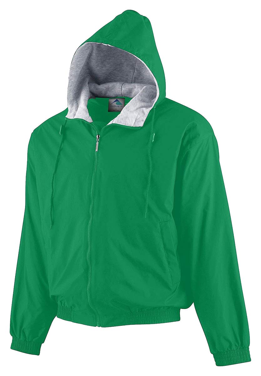 Augusta Sportswear Hooded Taffeta Jacket with Fleece Lining - Waterproof Windbreaker for Outdoor Sports & Casual Wear