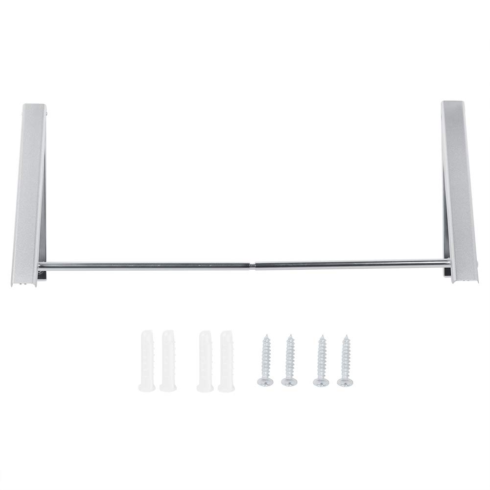 Ayunjia Wall Mount Clothes Drying Rack - Retractable Folding Wall Hanger for Laundry Room, Balcony, or Small Space - Space Saving Clothes Organizer for Shirts, Pants, and Towels