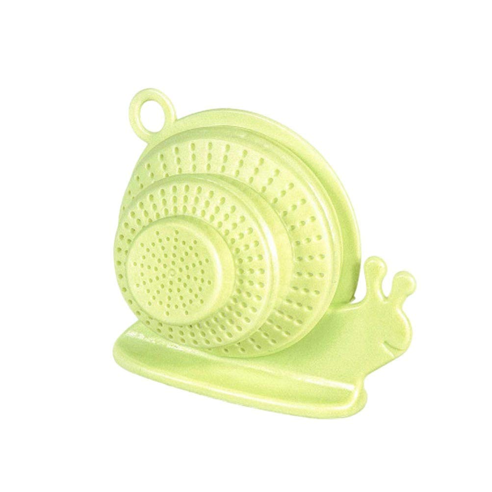 Premium Silicone Sink Strainer - Snail-Shaped Drain Filter Basket for Kitchen & Bathroom - Eco-Friendly, Durable, Easy to Clean (Green) | Perfect for Food Scraps, Hair Catcher, and Preventing Clogs