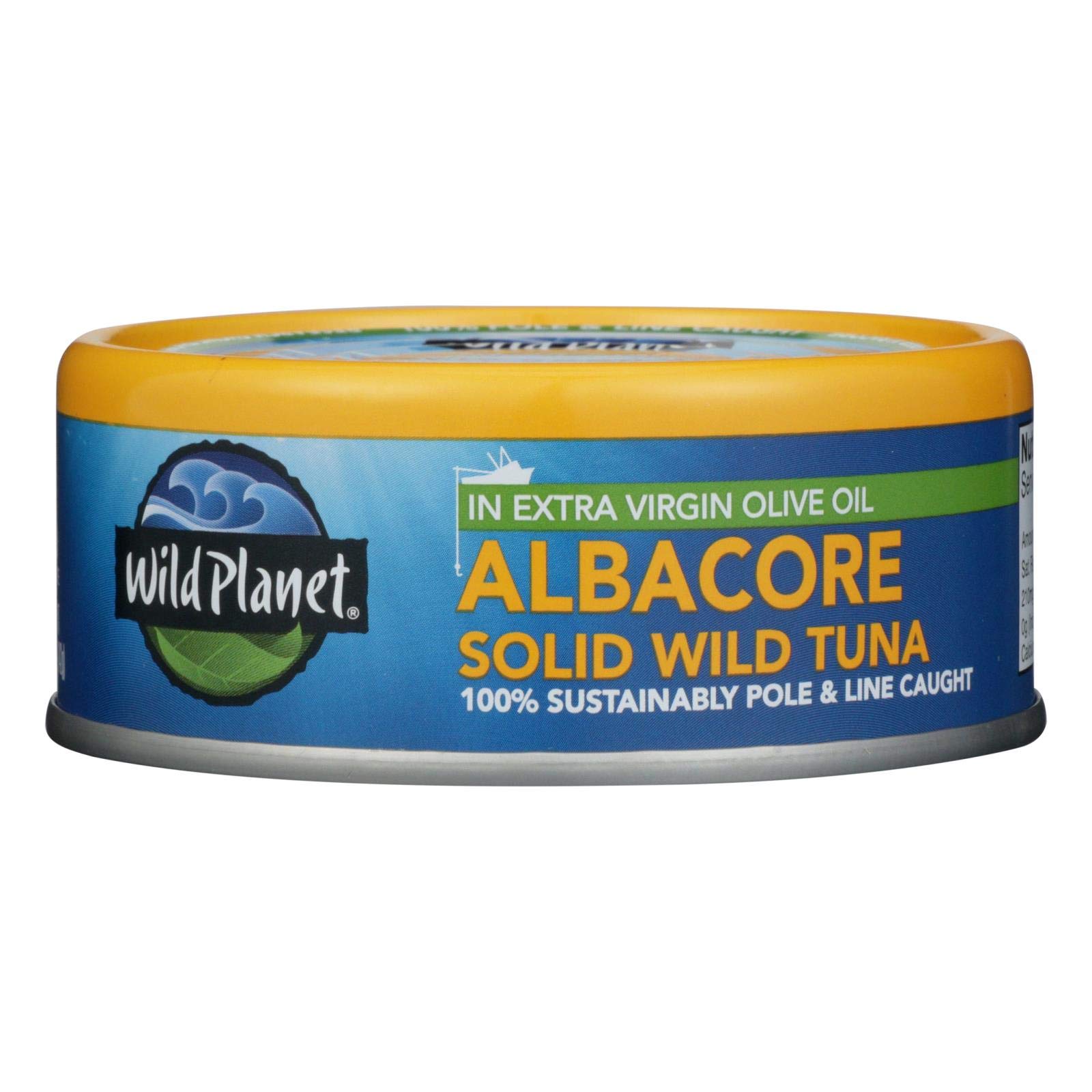 Wild Planet Wild Albacore Tuna in Extra Virgin Olive Oil - 5 oz Can - High Protein, Low Mercury, Keto & Paleo Friendly - Perfect for Salads, Sandwiches & Healthy Meal Prep