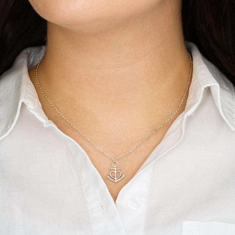 Express Your Love Gifts - Best Friend Always There Anchor Necklace, Stainless Steel 1622, Perfect for Birthdays, Anniversaries, and Special Occasions