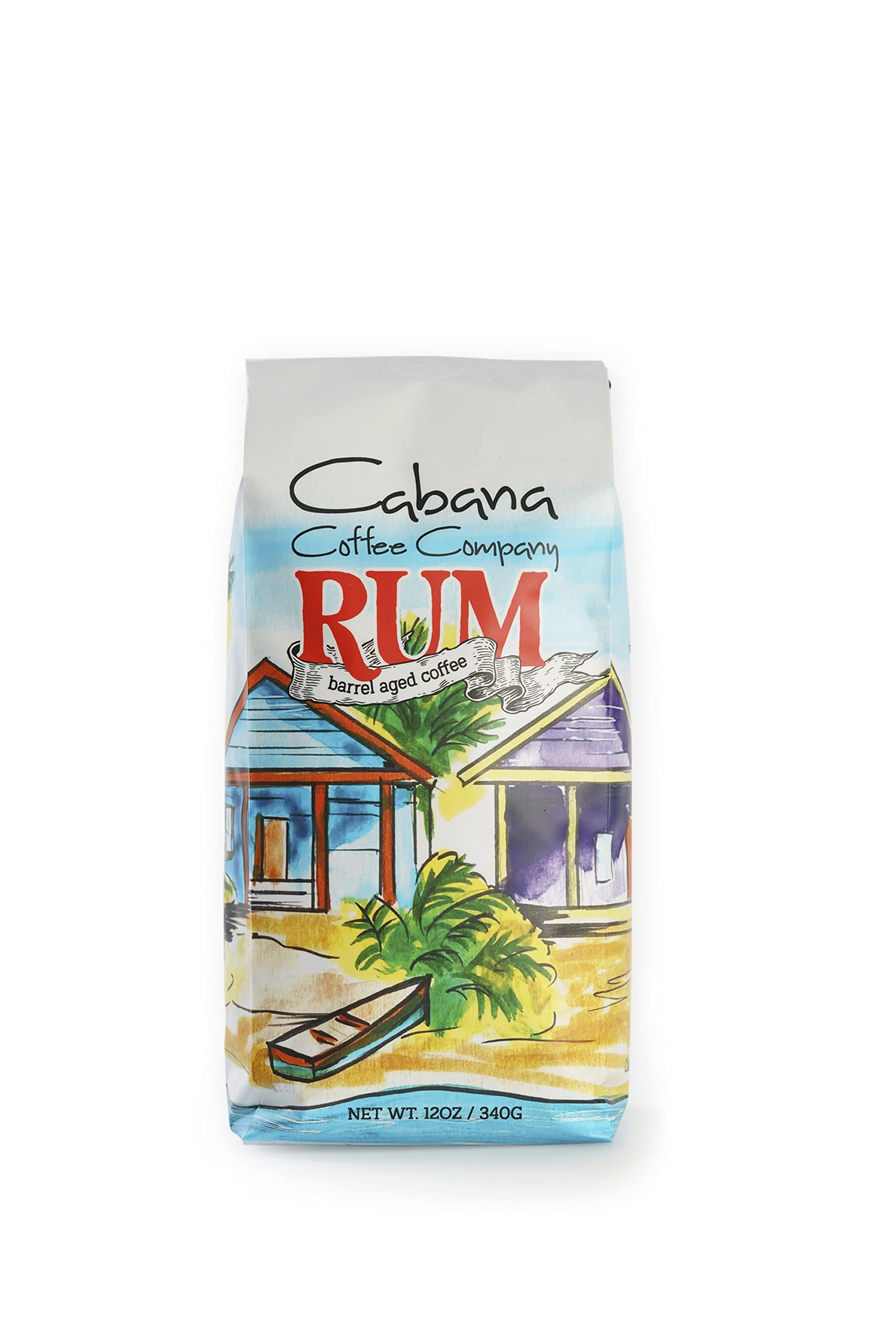Rum Barrel Aged Coffee - Jamaican Rum Infused South American Beans - Whole Bean 12oz for Gourmet Brewing