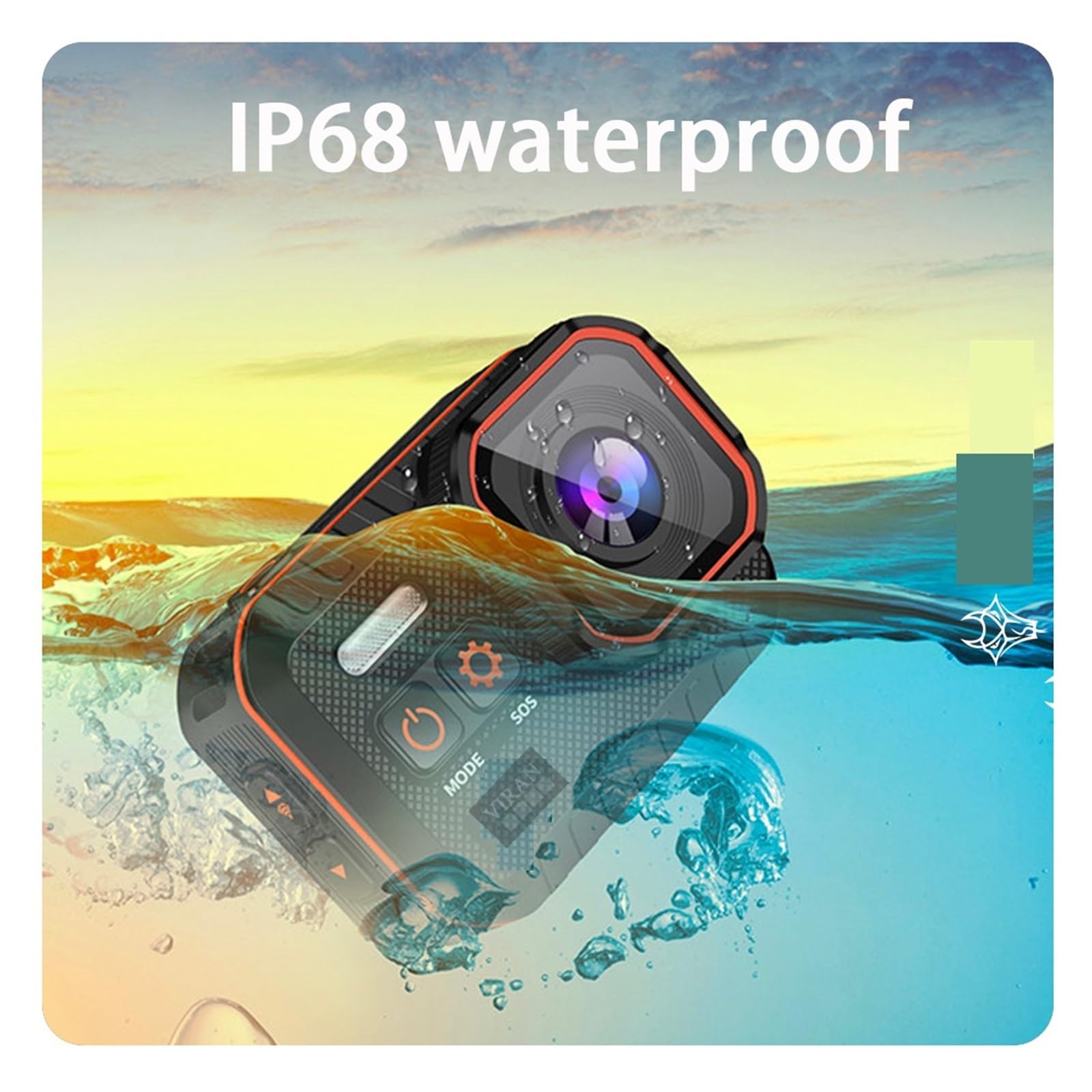 4K Waterproof Action Camera with Remote Control & 128GB Card - Sports, Helmet Cam for Diving, Cycling, Motorcycling & Adventure Recording - Includes Selfie Stick
