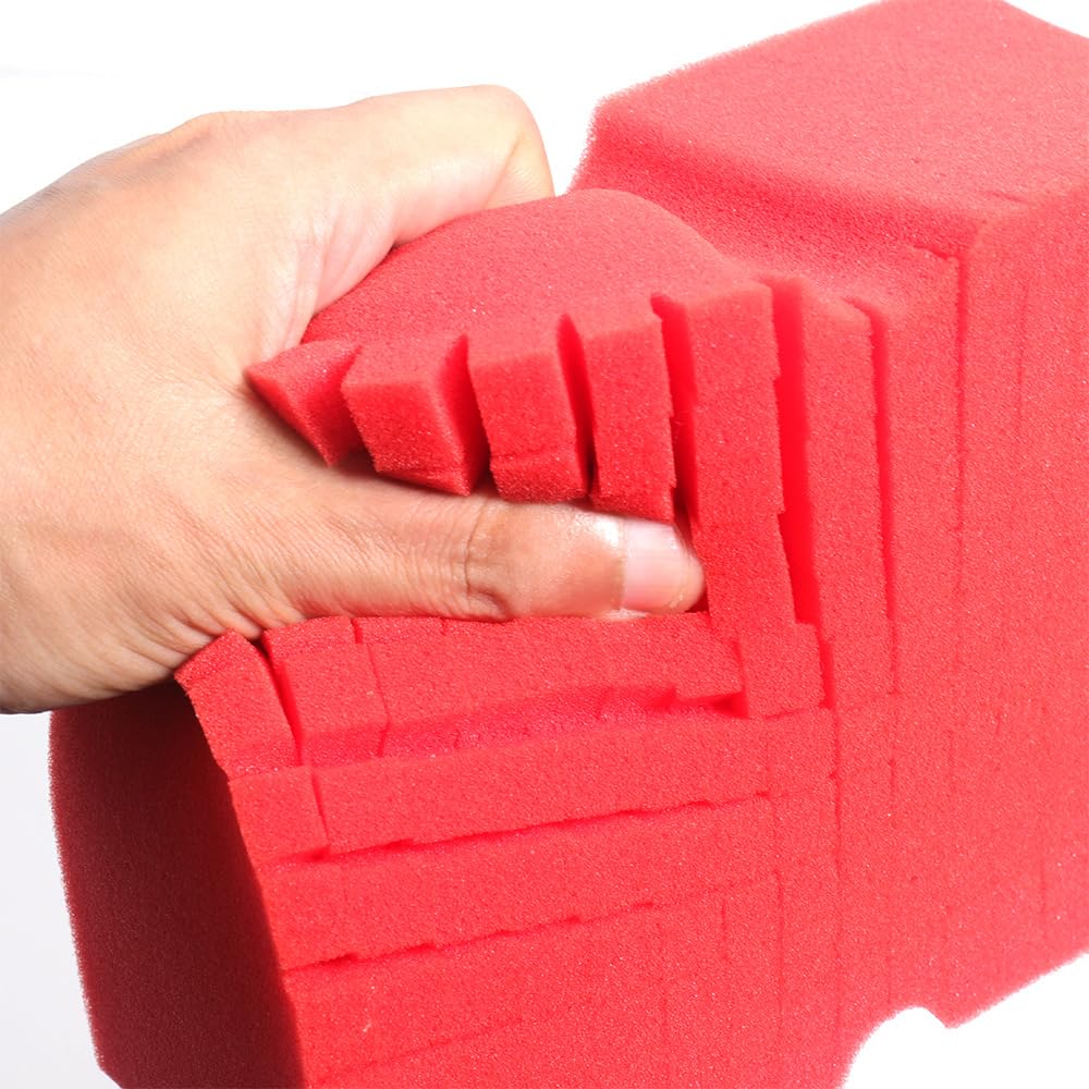 Big Red Sponge - Extra Large Car Wash Sponge for Professional Detailing | Premium Auto Cleaning Sponge for Rinseless & Traditional Car Wash Soap | Perfect for Home, Garage & Mobile Car Detailing
