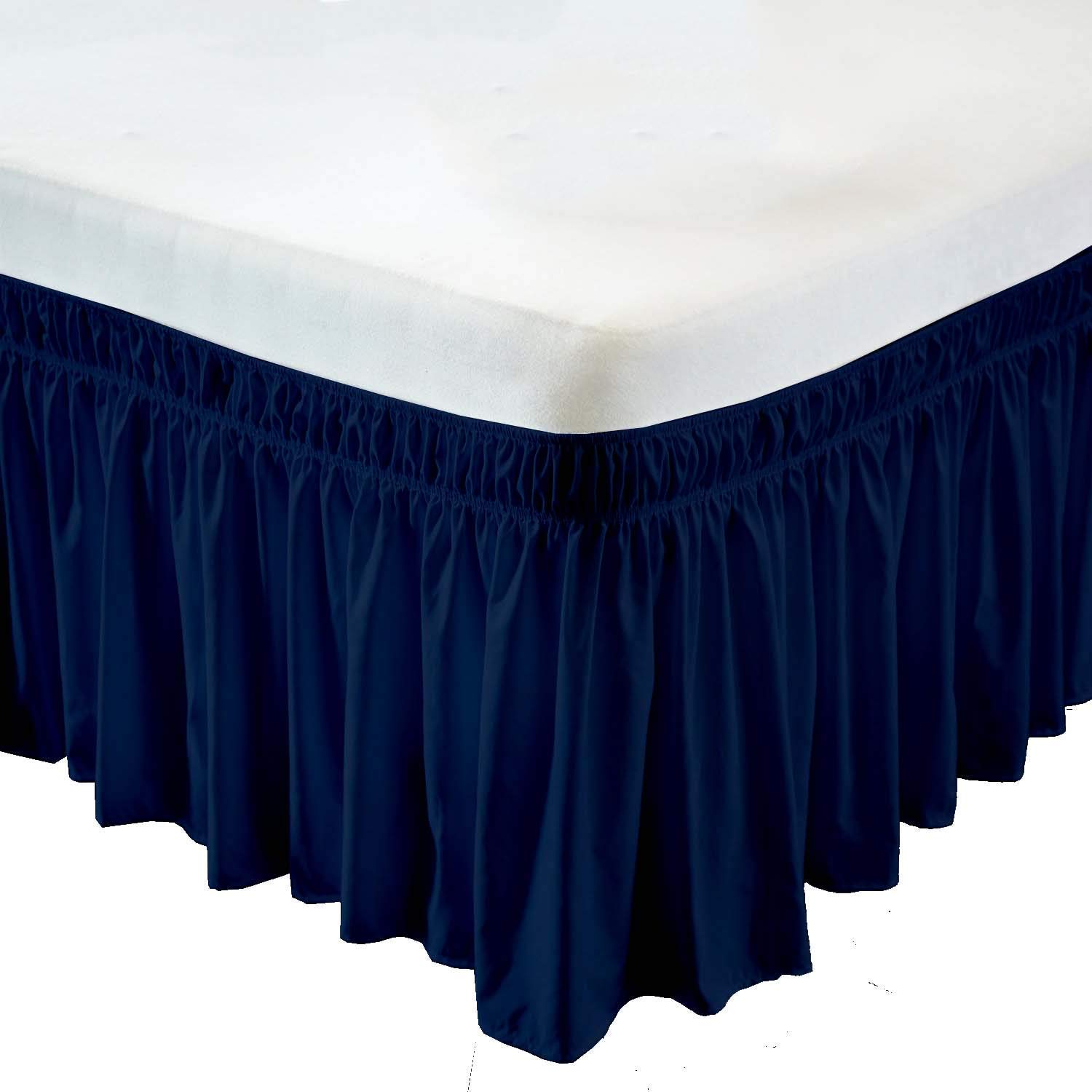 Luxury 8-Piece Navy Blue Comforter Set - 100% Silky Satin, 500 GSM, Hotel Quality Bedding (Full/Full XL) - Perfect for Master Bedrooms, Guest Rooms & Cozy Home Decor