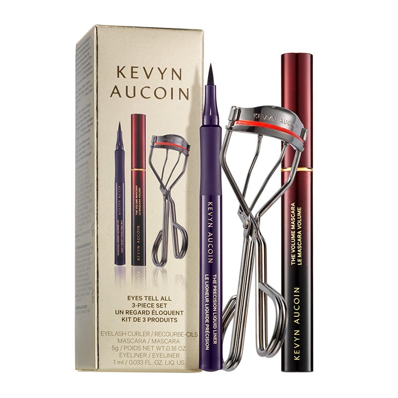 Kevyn Aucoin Eyes Tell All Trio Gift Set - 3-Piece Luxury Eye Makeup Kit with Mascara, Eyeliner & Shadow | Perfect for Everyday Glam & Special Occasions