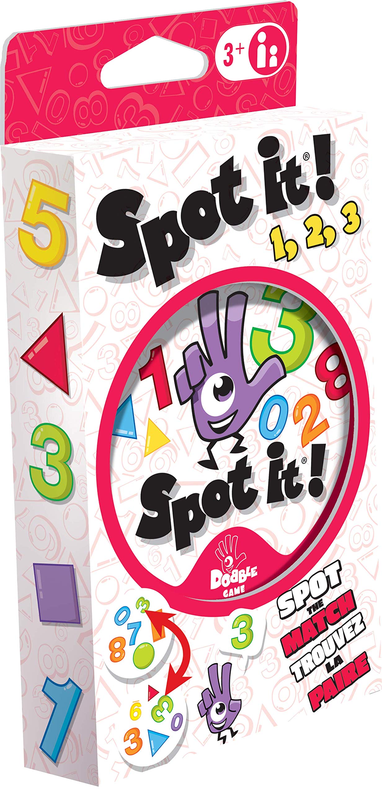 Spot It! 123 Blister Eco Card Game - Pack of 30 Cards with Rulebook for Kids Ages 3+ | Fun Number Learning & Matching Game for Preschoolers, Family Game Night & Classroom Activities