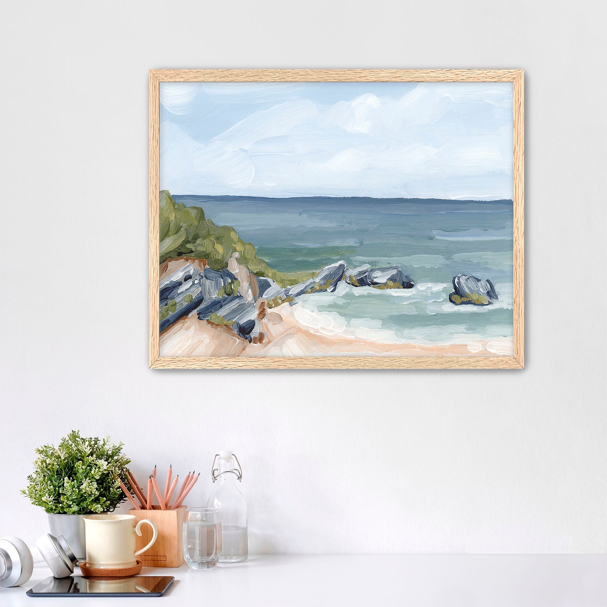 Married to the Sea Art Print - Coastal Wall Decor for Beach House, Nautical Themed Living Room & Bedroom - Ocean Inspired Home Artwork