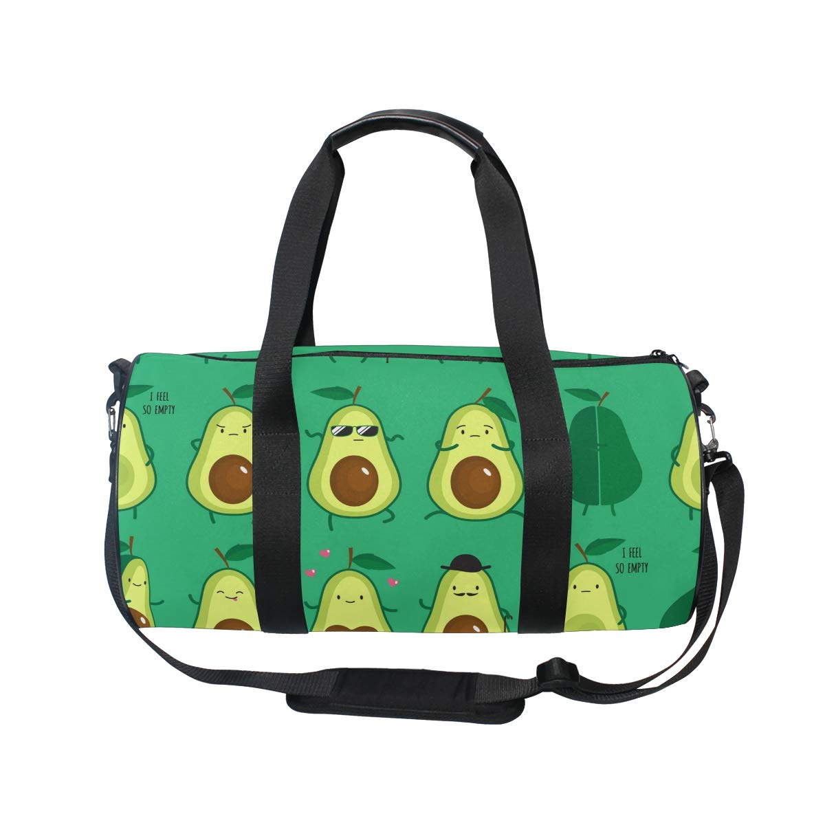 Stylish Avocado Print Travel Duffle Bag - Lightweight Sports Luggage with Backpack Straps, Gym Tote for Men & Women - Perfect for Gym, Travel, Beach & Weekend Getaways