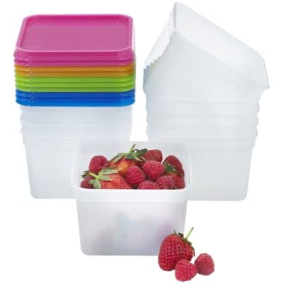 Lakeland 10-Piece Stackable Food Storage Containers Set - 750ml BPA-Free Plastic, Dishwasher, Microwave & Freezer Safe - Perfect for Meal Prep, Leftovers & Pantry Organization