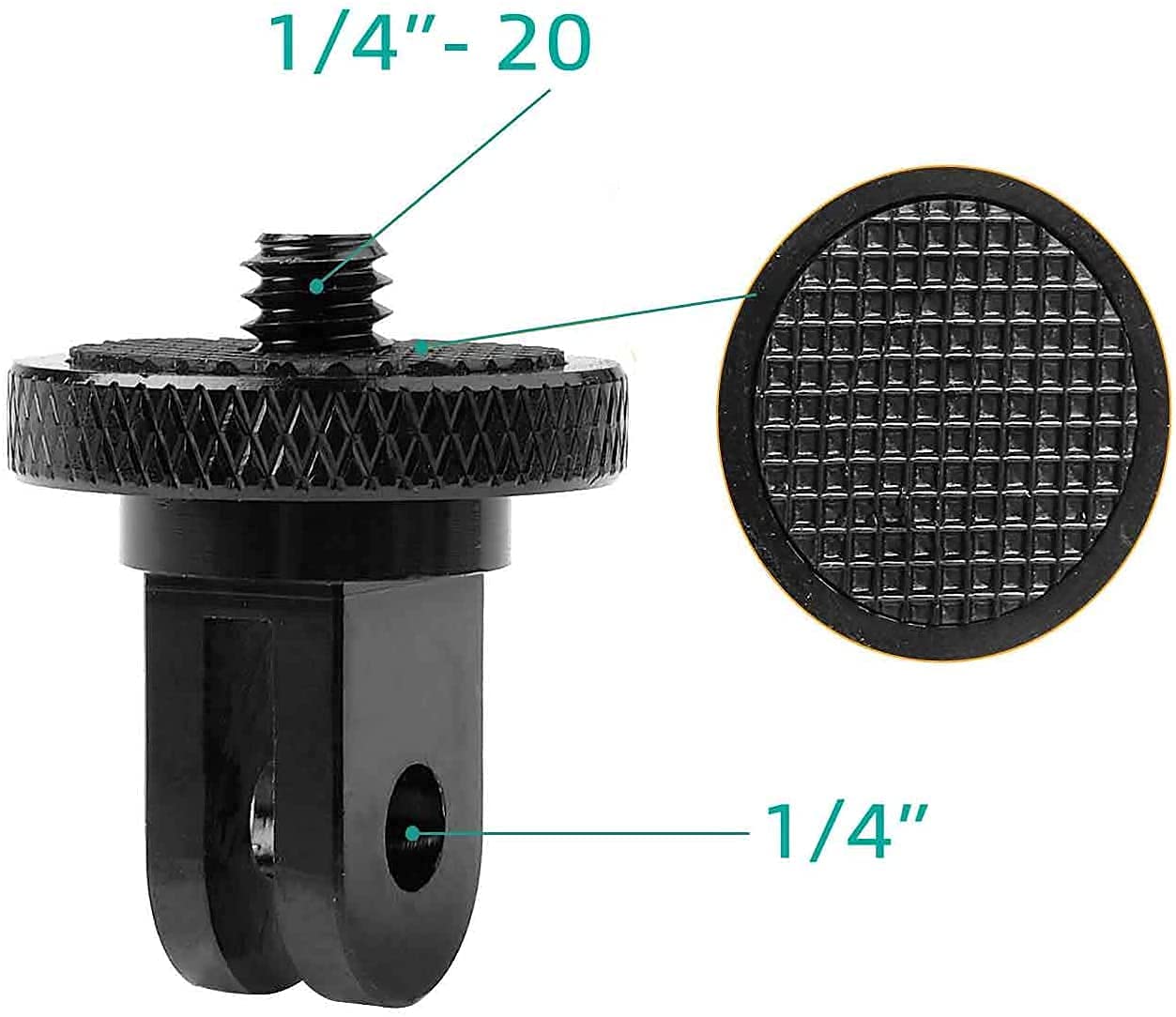 2-Pack 1/4-20 Screw Tripod Mount Adapter for GoPro Hero10/9/8/7, Insta360 ONE X4/X3/X2, DJI OSMO Action - Universal Action Camera Accessory for Vlogging, Travel & Outdoor Adventures
