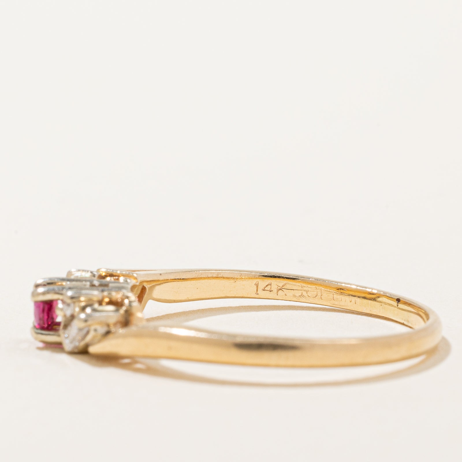 Exquisite Ruby & Diamond Ring | 0.11ct Natural Ruby & 0.05ctw Diamond | Size 7 | Perfect for Engagement, Anniversary & Special Occasions