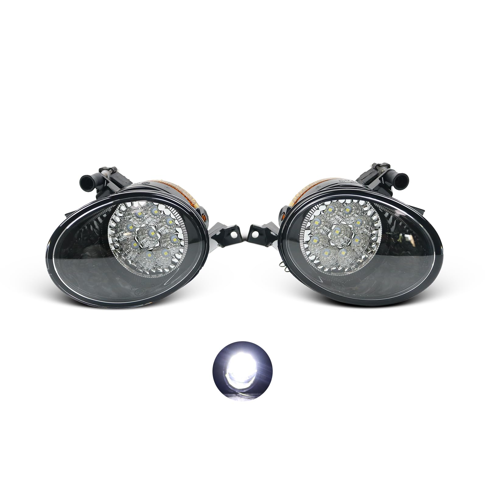 9 LED Fog Light Kit for VW Golf 6 Jetta 6 Caddy Touran Tiguan - Error-Free Car Styling Front Fog Lamp - Perfect for Night Driving & Off-Road Adventures
