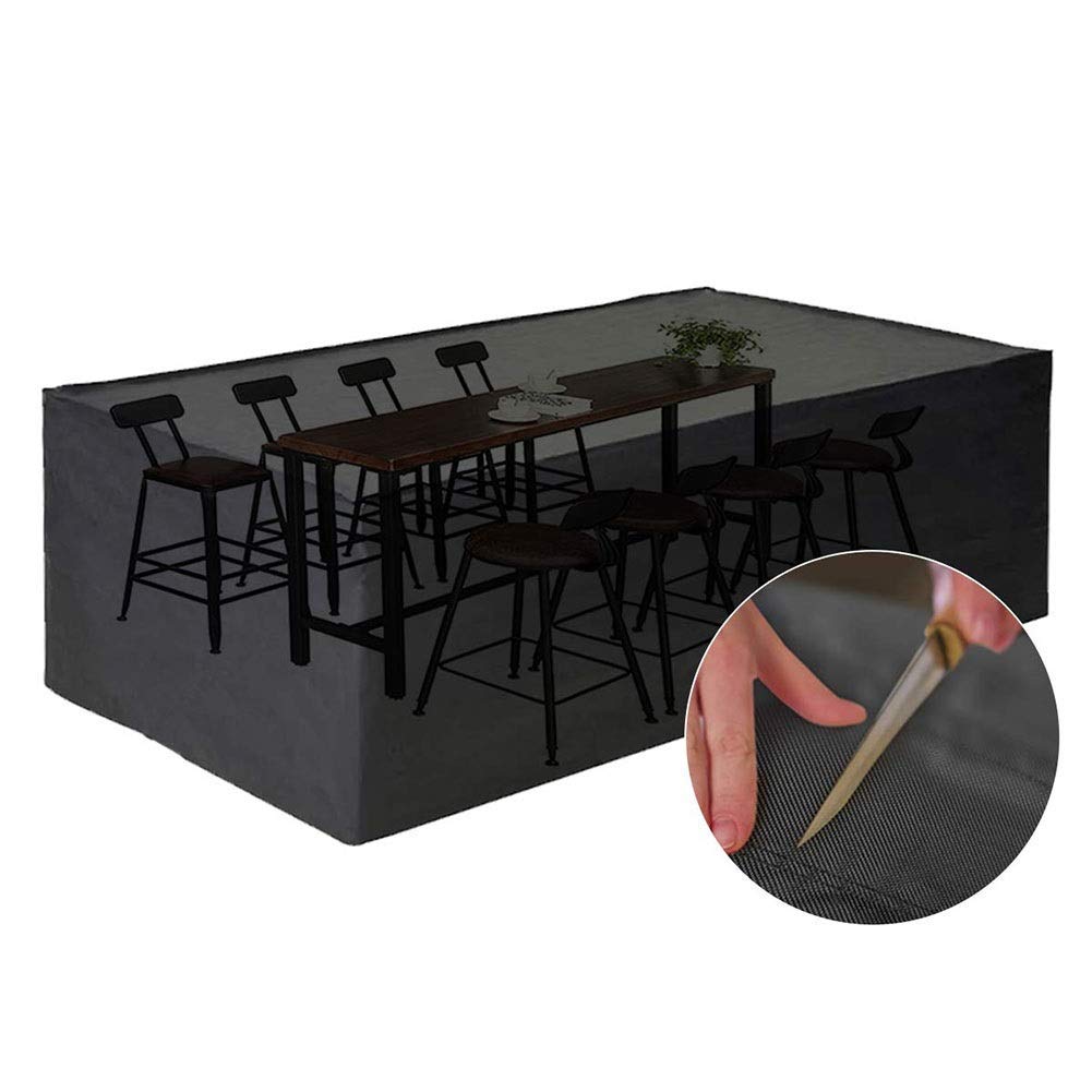 **210x140x70cm Black Oxford Cloth Patio Furniture Covers – Waterproof, Dust-Proof, UV-Resistant for Outdoor Garden & Patio Furniture – Perfect for Rectangle Chairs, Tables & Loungers**