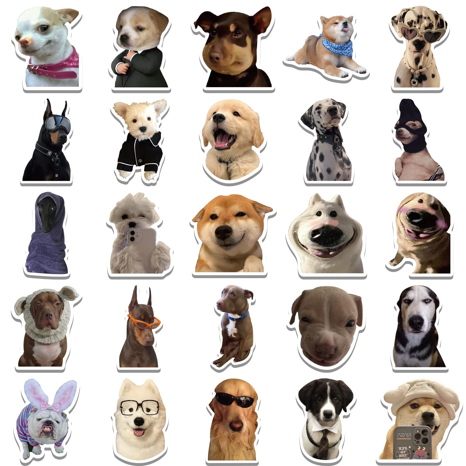 50PCS Cute Puppy Stickers - Waterproof Vinyl Dog Lover Stickers for Kids, Teens & Adults - Perfect for Water Bottles, Laptops, Journals & DIY Crafts (Dog-Themed Gift Idea)