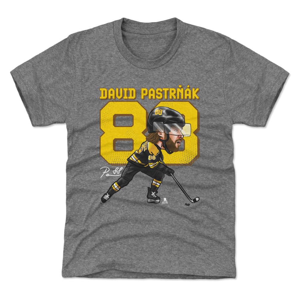 500 LEVEL David Pastrnak Kids T-Shirt - Cute Cartoon Hockey Player Design for Boys & Girls | Perfect for Game Day, Birthday Gifts & Sports Fans