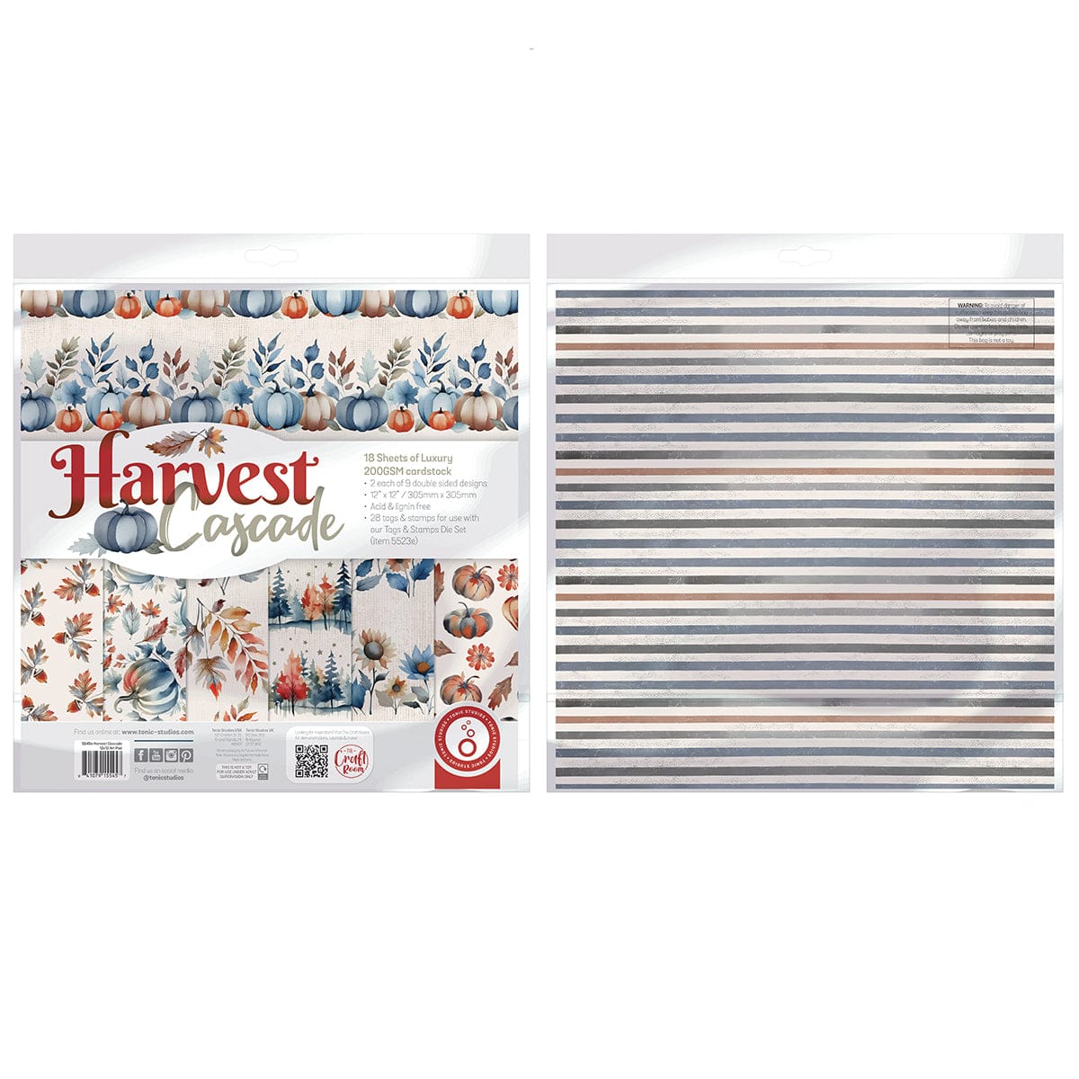 Harvest Cascade 12x12 Patterned Paper Pad - 5545e Scrapbooking, Card Making, DIY Crafts & Home Decor Projects