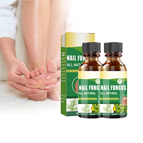 Nail Repair Serum & Fungal Nail Renewal Treatment with Tea Tree Oil – Toenail Repair Cream for Discolored, Damaged Nails & Paronychia (2-Pack) | Strengthens & Restores Healthy Nails for Daily Care & Pedicures