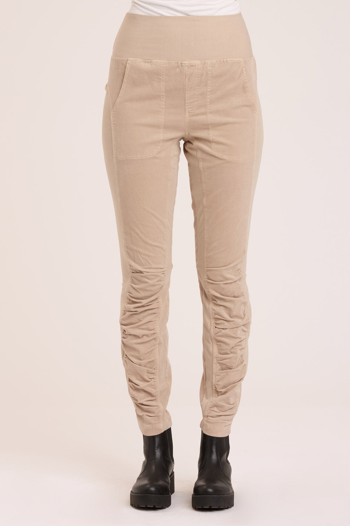 Women's High Waisted Cord Penny Leggings - Soft Stretch Comfort for Yoga, Workout & Everyday Wear