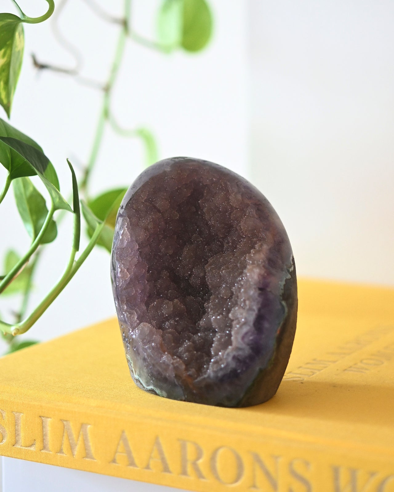4 Inch Natural Amethyst Druzy Freeform Stone - Healing Crystal for Meditation, Home Decor & Jewelry Making