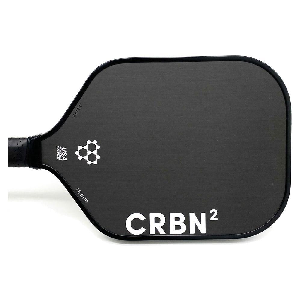 CRBN 2 Pickleball Paddle - 16mm Carbon Fiber Paddle with White Logo - Premium Pickleball Racket for Outdoor & Indoor Play - Perfect for Tournaments, Practice & Recreational Games