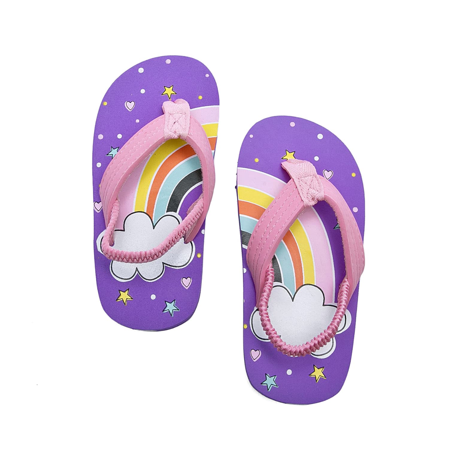 Ceruwum Toddler Girls Water Shoes - Non-Slip Beach Sandals for Pool, Play & Outdoor Activities | Lightweight & Quick-Dry Flip Flops for Toddler Girls 1-3 Years