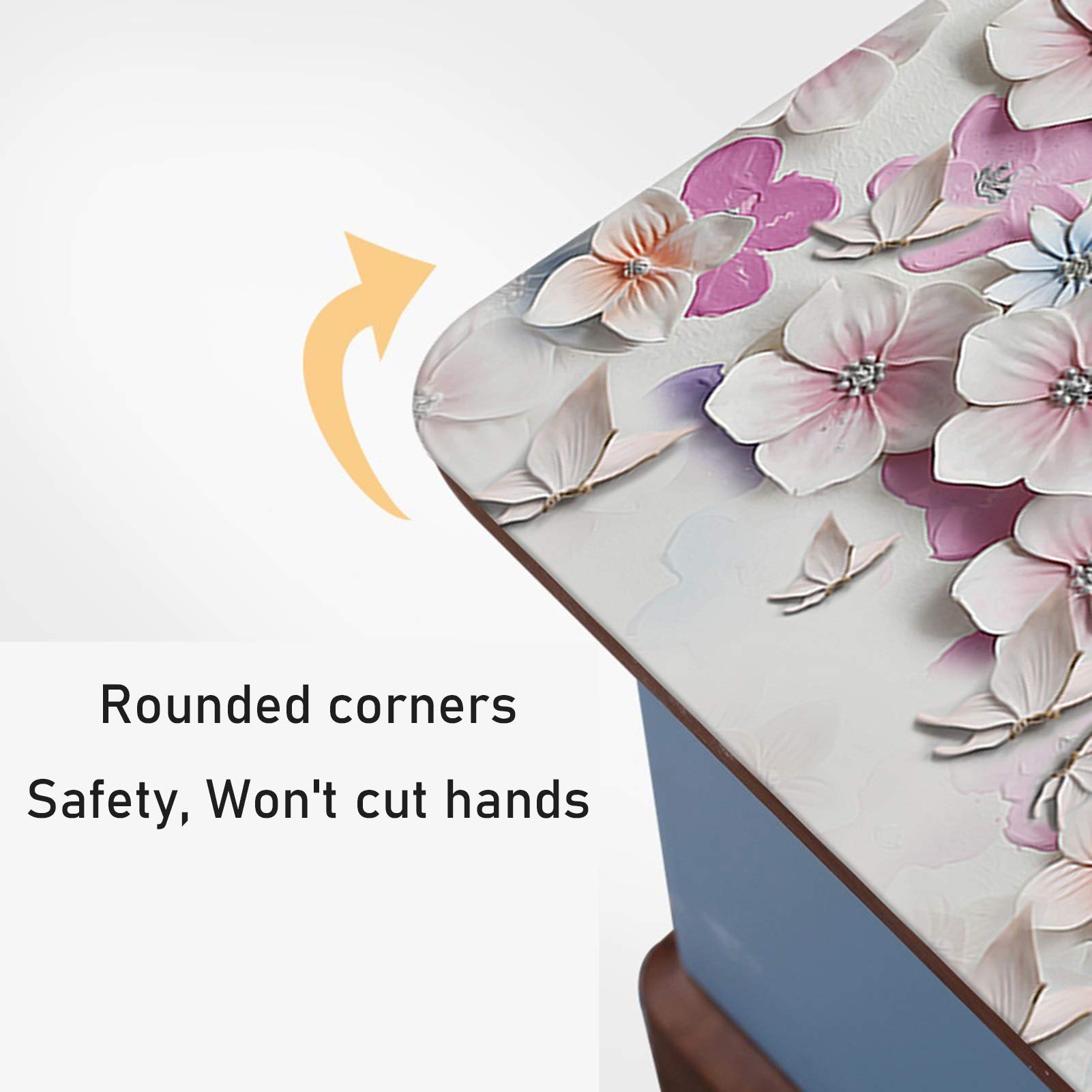3D PVC Table Cover Protector - 1.5mm Thick Wipeable Plastic Tablecloth - Waterproof Desk Pad Mat for Dining Room, Office & Kitchen - 80x120cm (31x47 Inches) - Easy to Clean & Durable Surface Protection