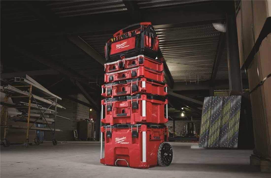 Milwaukee 48-22-8425 PACKOUT Large Tool Box (2-Pack) - Durable Storage for Construction Tools & Equipment - Perfect for Job Sites, Workshops & Professional Contractors