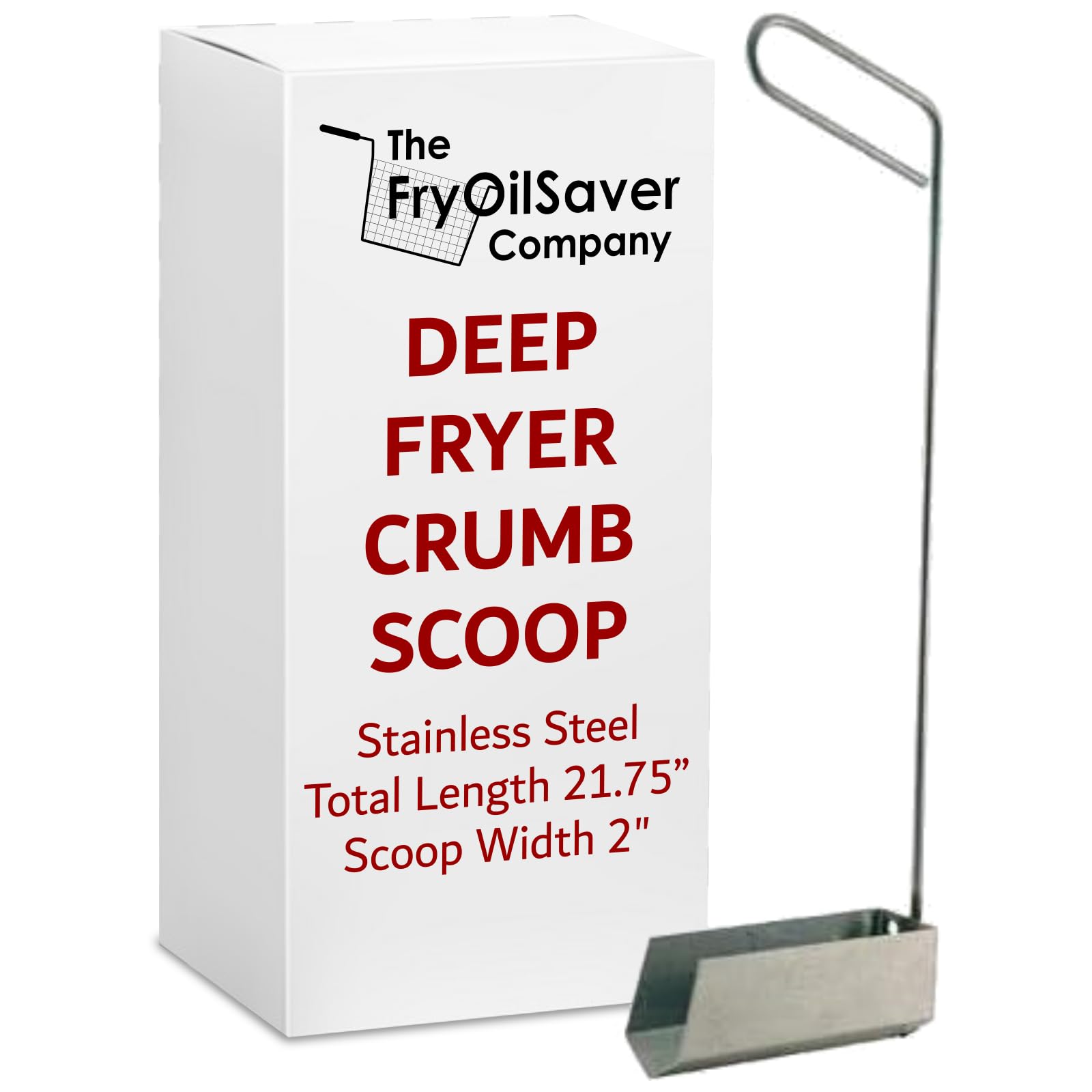 V-Shaped Deep Fryer Strainer Scoop - Professional Skimmer Spoon for Frying Food, Oil & Crumbs Removal - Ideal for Restaurants, Hotels & Home Kitchens - Perfect for Frying Chicken, Fish, Donuts & More by FryOilSaver Co.