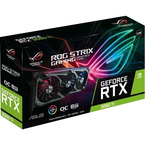ASUS ROG STRIX RTX 3060 Ti 8GB GDDR6 Gaming Graphics Card - High Performance for 1440p Gaming, VR & Content Creation
