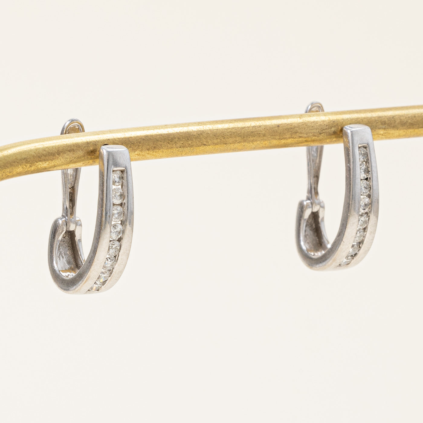 0.50ctw Diamond Oval Huggie Earrings for Women - 14K Gold Hoop Earrings for Everyday Wear & Special Occasions