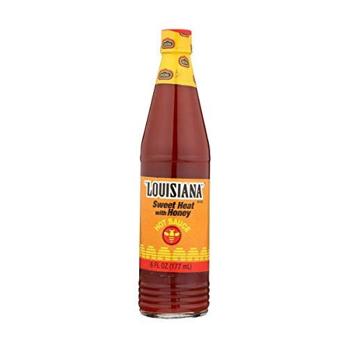 Louisiana Brand Sweet Heat with Honey Hot Sauce - 6 oz. Bottle (Pack of 12) | Spicy Honey-Infused Hot Sauce for Wings, Tacos, BBQ & Seafood | Perfect for Gifts & Home Cooking