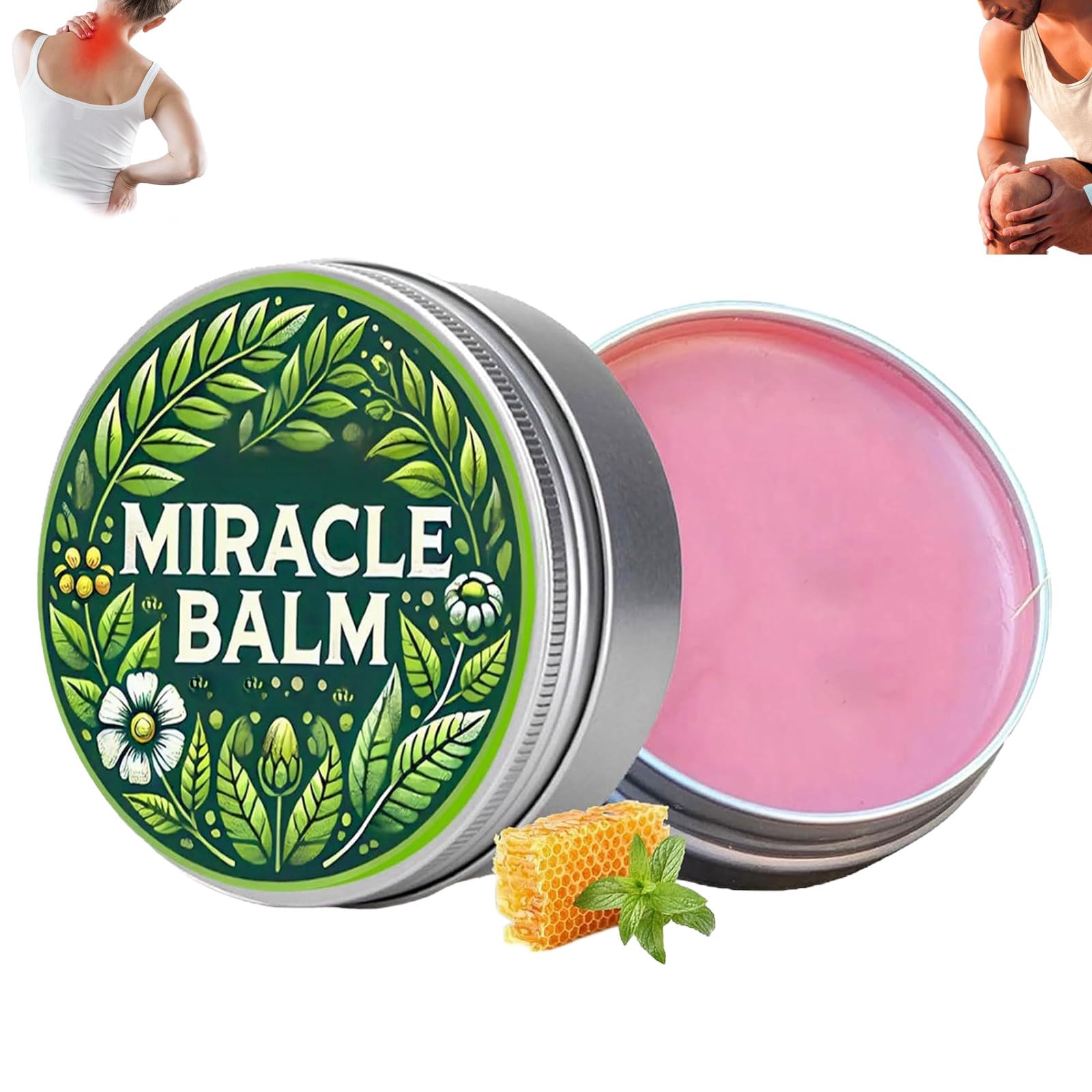 Miracle Balm - Joint Soothing Cream for Back Pain Relief, Leg & Foot Comfort - Natural Muscle Relaxation for Athletes & Seniors - Perfect for Post-Workout Recovery & Daily Comfort (1 oz)