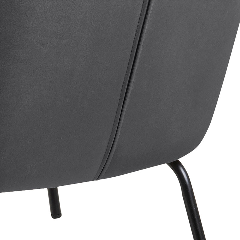 MONROE Modern Lounge Chair - Dark Grey Upholstered Accent Chair for Living Room, Bedroom, or Office - Comfortable Reading & Relaxation Chair with Sturdy Frame