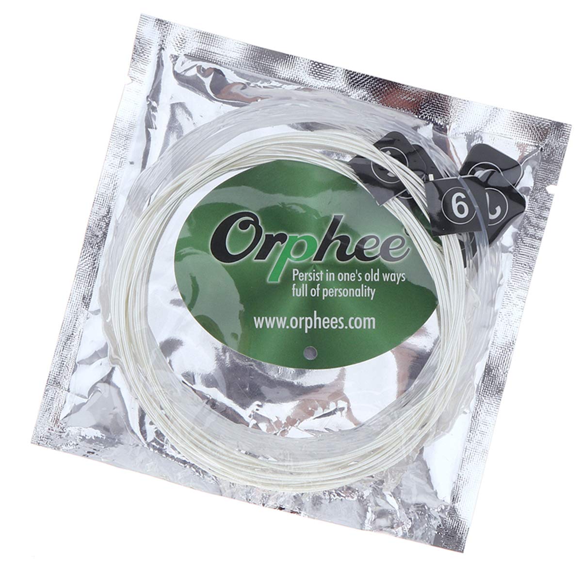3 Packs Full Set Replacement Orphee NX36 Clear Nylon Silver Plated Classical Guitar Strings - Standard Tension (.028 .032 .040 .030 .035 .043) - Perfect for Beginners, Professionals & Live Performances