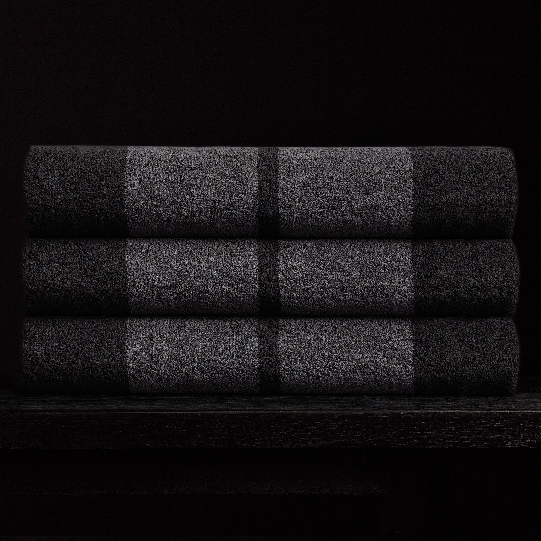 Premium Wide Stripe Beach Towel - Slate & Raccoon Grey - Soft, Quick-Dry & Oversized for Pool, Sand & Sunbathing