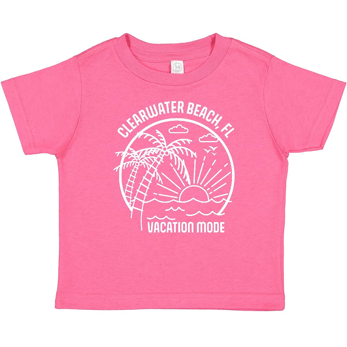 Inktastic Summer Vacation Mode Clearwater Beach Florida Baby T-Shirt - Soft Cotton Cute Graphic Tee for Boys & Girls - Perfect Beach Outfit, Florida Trip Souvenir, Family Vacation Gift