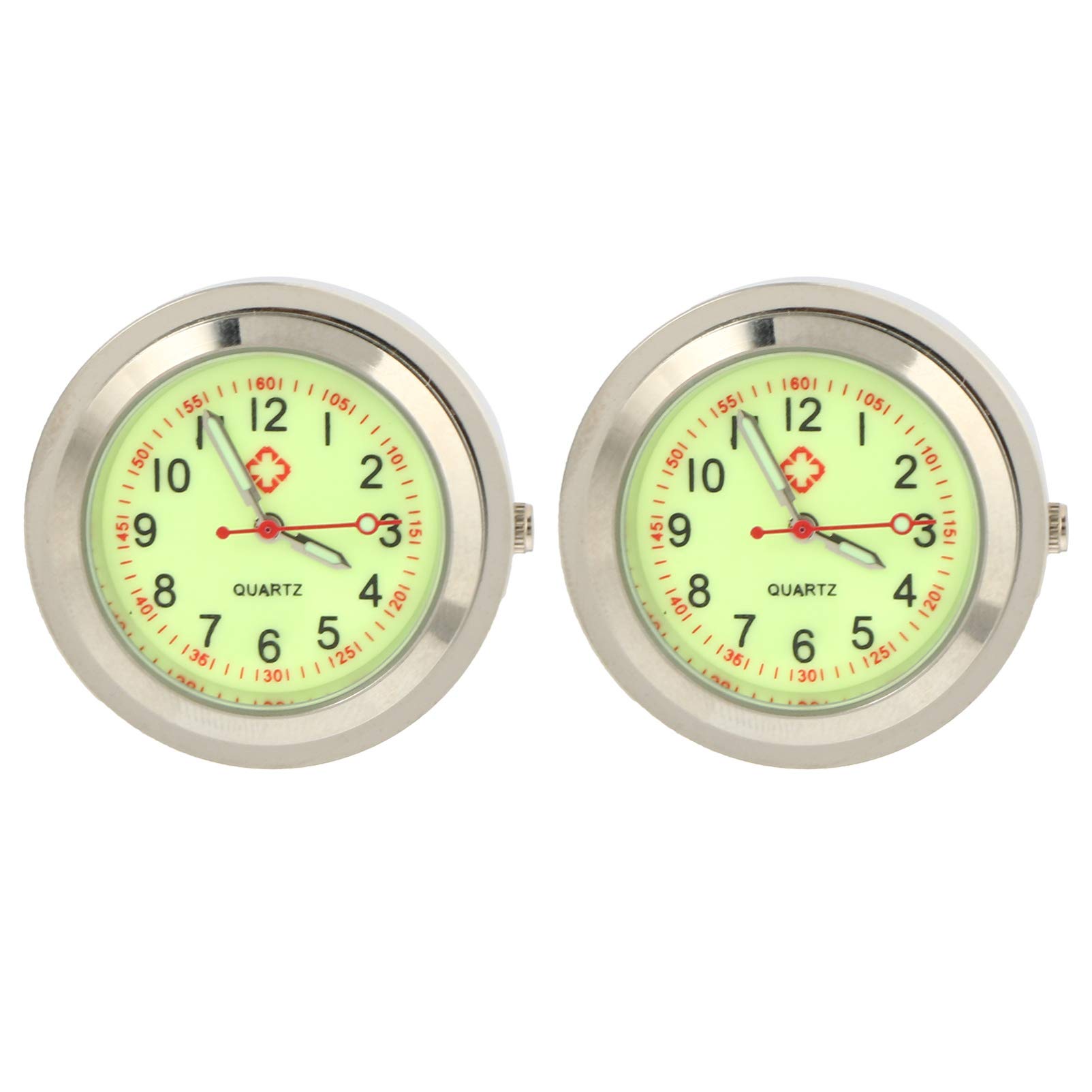Hemobllo 2-Pack Nurse Watches - Silver Quartz Fob Pocket Watches for Medical Professionals | Perfect for Nursing School, Hospital Shifts & Healthcare Gifts