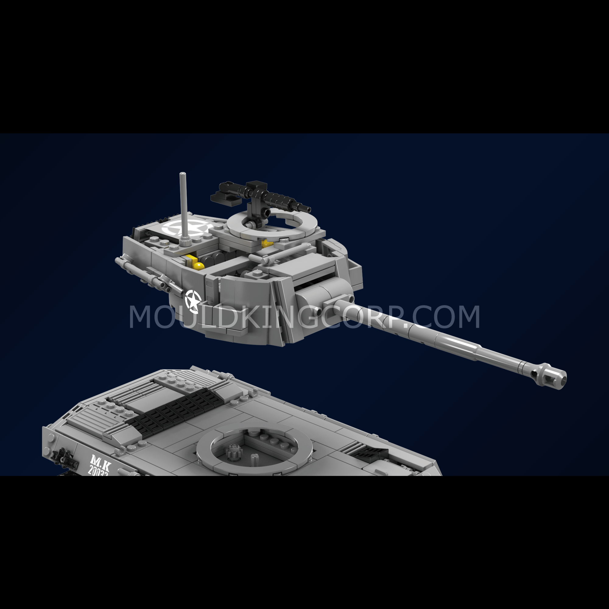 Mould King 20032 M16 Hellcat Tank Destroyer Building Set - 971 Piece Military Model Kit for Adults & Teens | WW2 Tank Model Collection, DIY Assembly Toy for Display & Gift