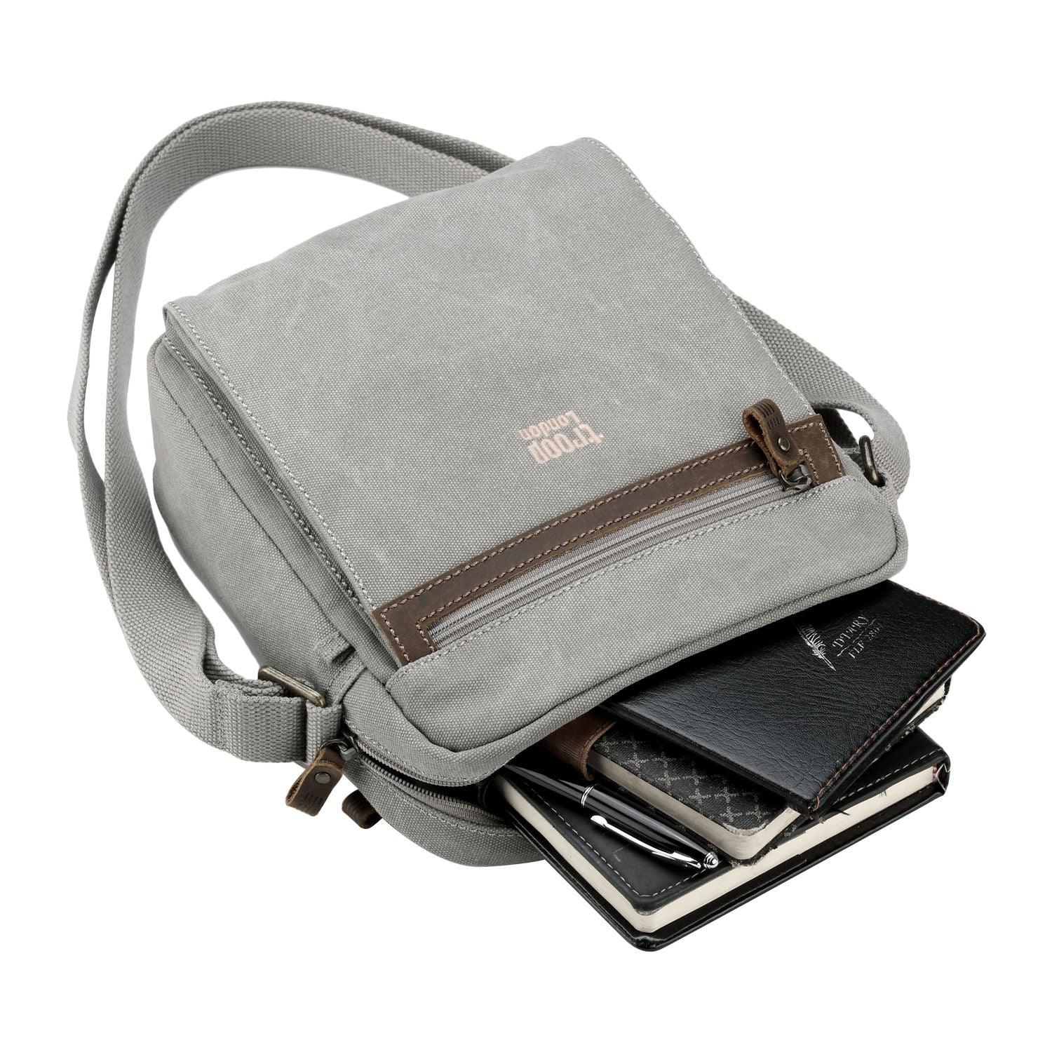 Troop London Classic Canvas Crossbody Bag for Men & Women - Stylish & Durable Shoulder Bag for Travel, Work & Everyday Use