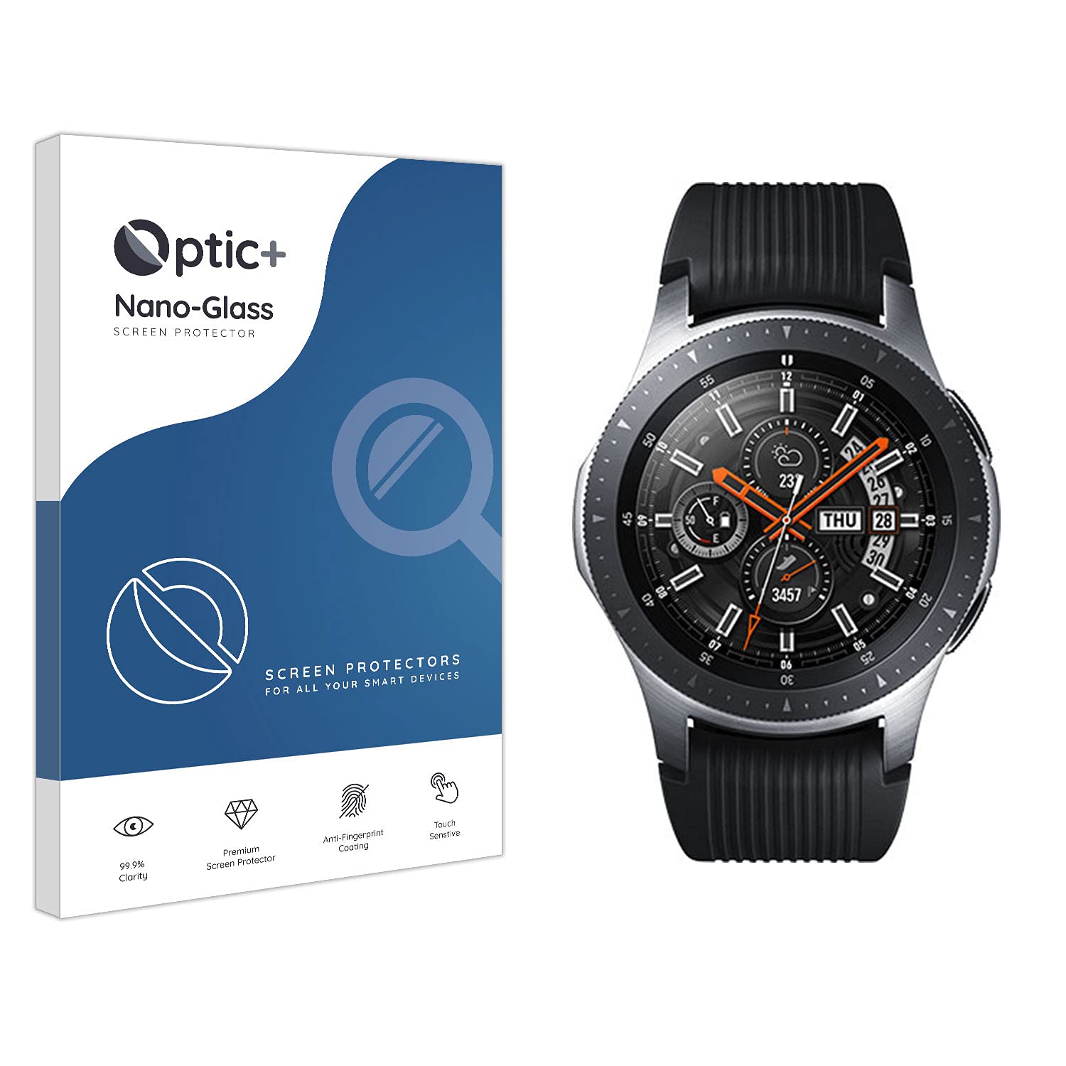 Premium Nano Glass Screen Protector for Samsung Galaxy Watch 46mm - Ultra Thin, HD Clear, Anti-Scratch & Bubble-Free Protection - Perfect for Gym, Work & Outdoor Activities