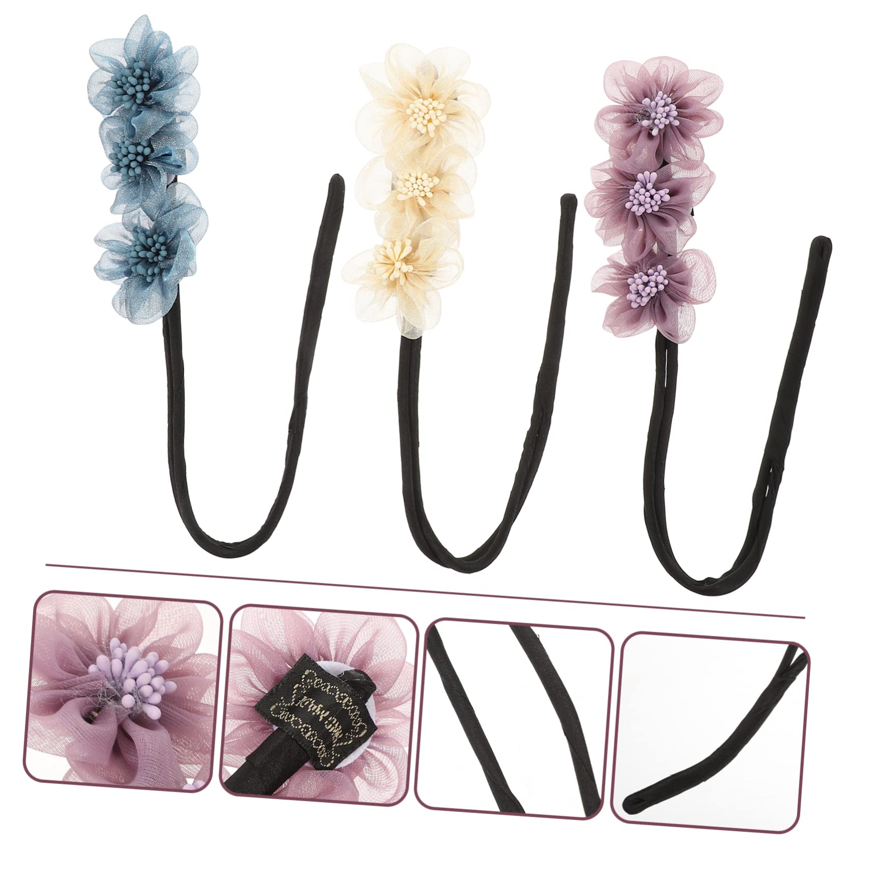 LALAFINA 15-Piece Lazy Bun Curler Set - French Donut Bun Maker, Hair Styling Tool for Easy Meatball Buns & Updos (Korean Style, Includes Hair Elastics) - Perfect for Parties, Weddings & Everyday Hairstyles