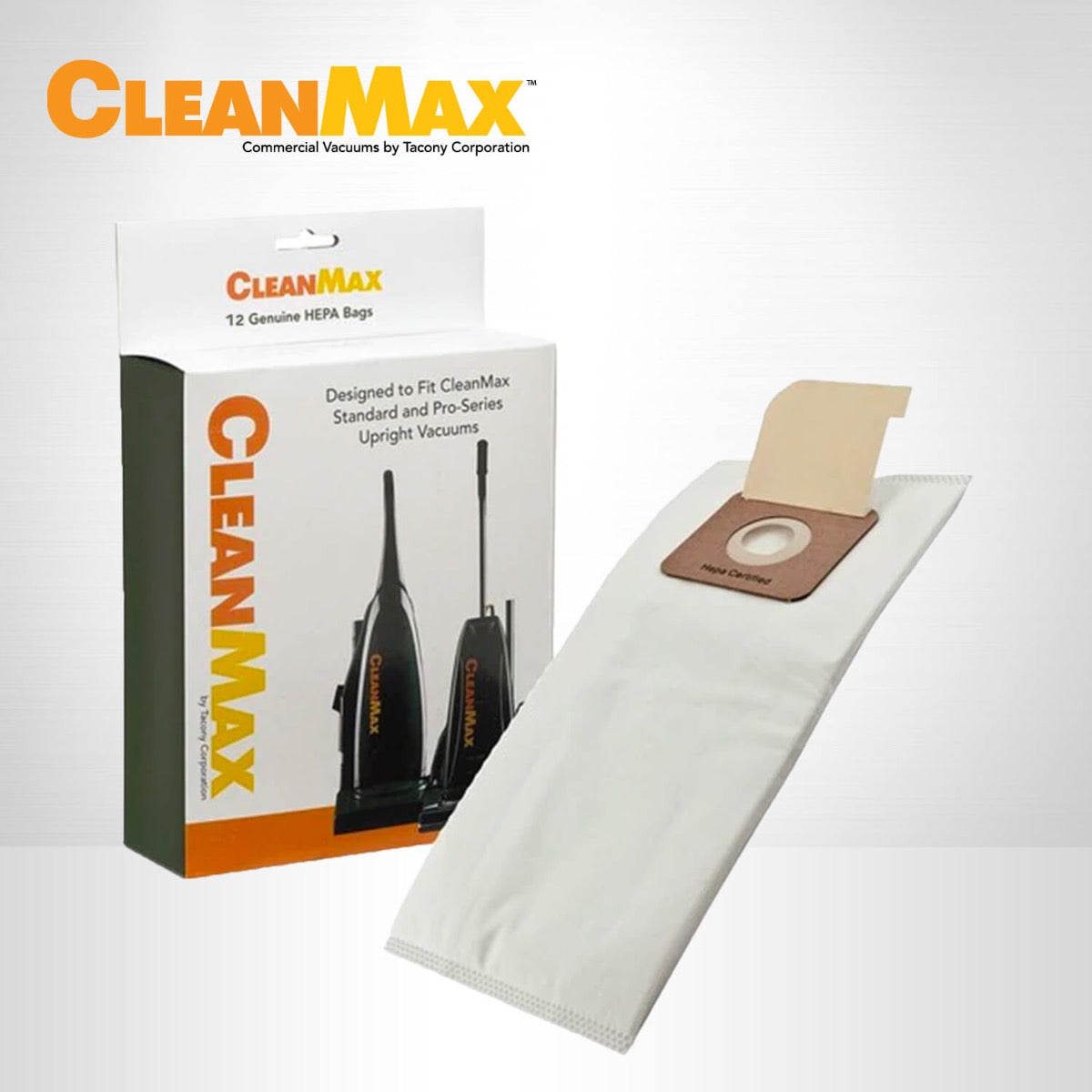 CleanMax Standard Pro & Nitro Series Paper Bags - 12 Pack | Eco-Friendly Lunch Bags for School, Office & Picnics | CMP 12