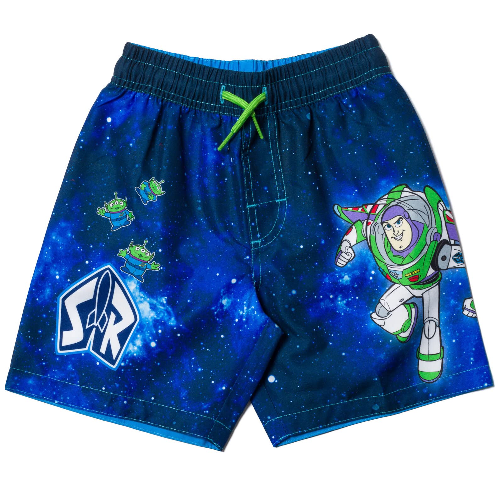 Disney Pixar Toy Story Buzz Lightyear & Woody Boys' Swim Trunks - Quick Dry Swimwear for Pool, Beach, and Summer Water Activities