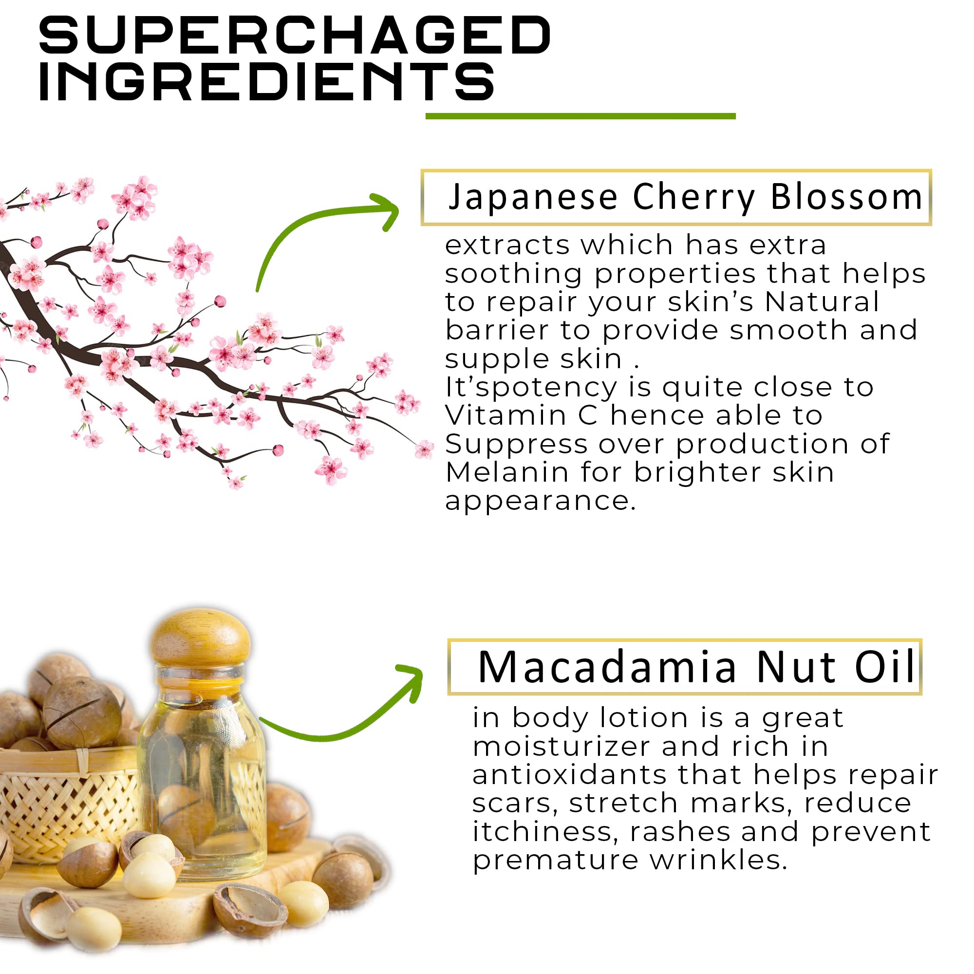 Earthgenix Japanese Cherry Blossom & Macadamia Nut Oil Body Lotion 500ml - Anti-Aging, Anti-Wrinkle Moisturizer for All Skin Types | Women & Men | Perfect for Daily Hydration & Skin Repair