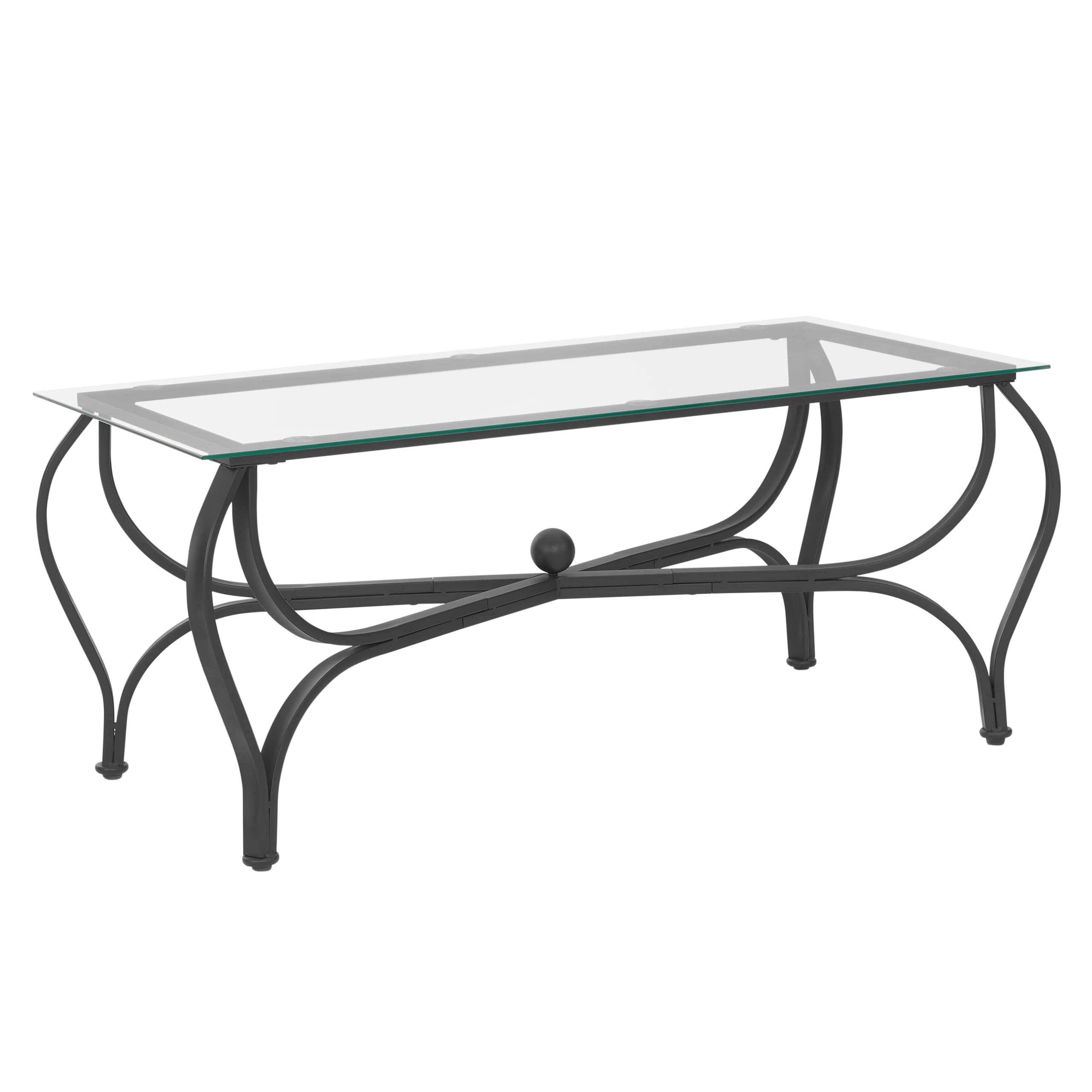 Black Tempered Glass Coffee Table Set of 3 - Modern Living Room Table with End Tables for Home Office - Durable Tea Table & Side Tables for Small Spaces & Apartments - Perfect for Entertaining Guests or Relaxing with Coffee