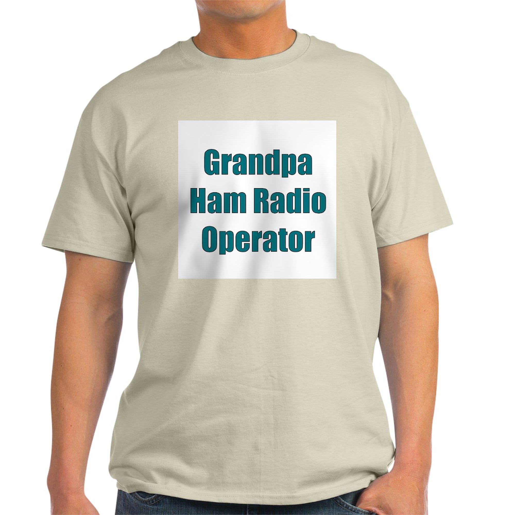 Grandpa Ham Radio Operator Graphic T-Shirt for Men - 100% Cotton Lightweight Classic Tee - Perfect for Radio Enthusiasts, Gifts & Casual Wear